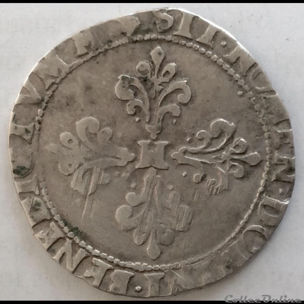 monnaies france royales demi franc henri iii la ligue 1590 m toulouse