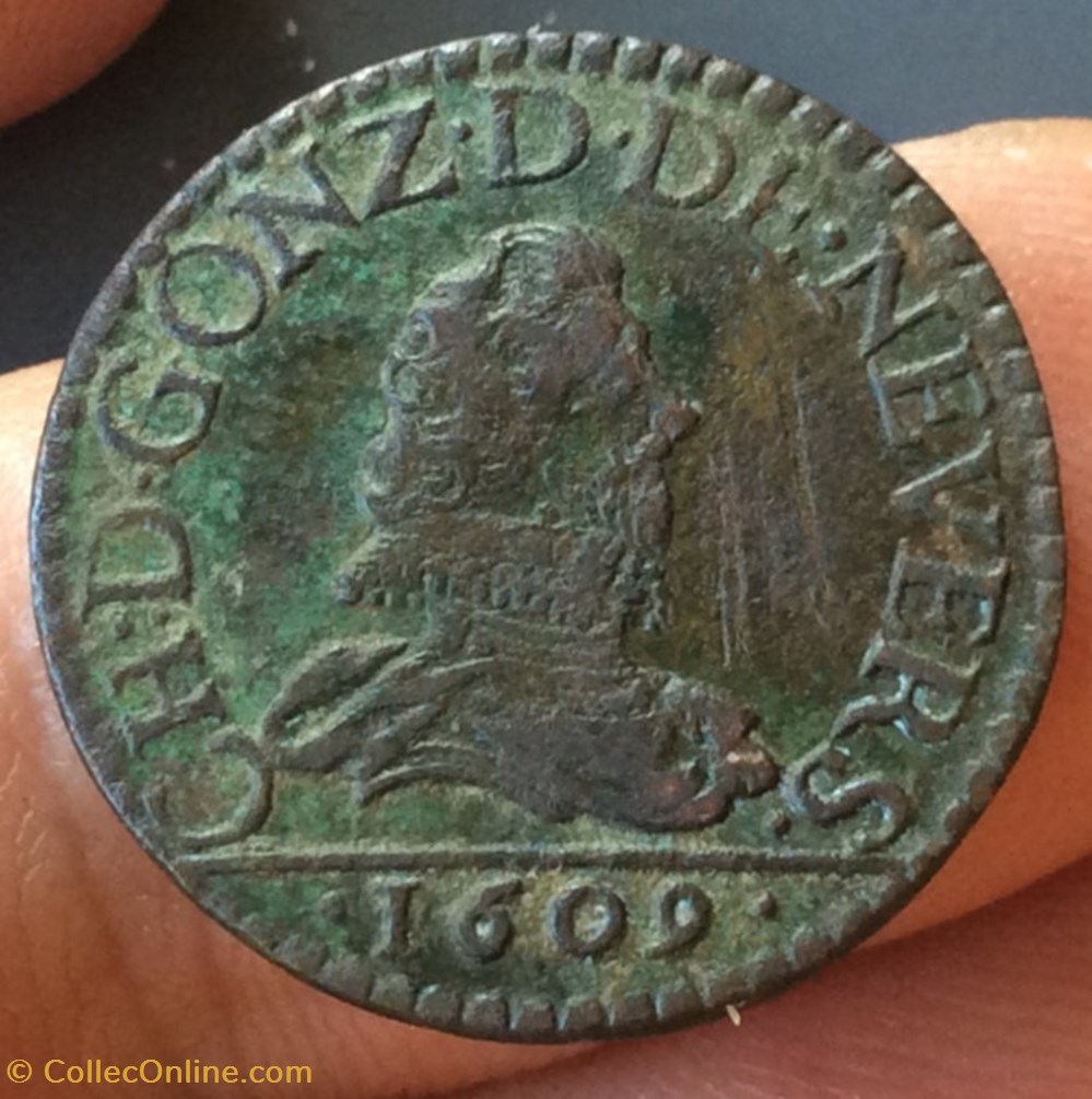 Double tournois Charles 1er 1609 monnaies europe medievale france feodales double tournois charles 1er 1609