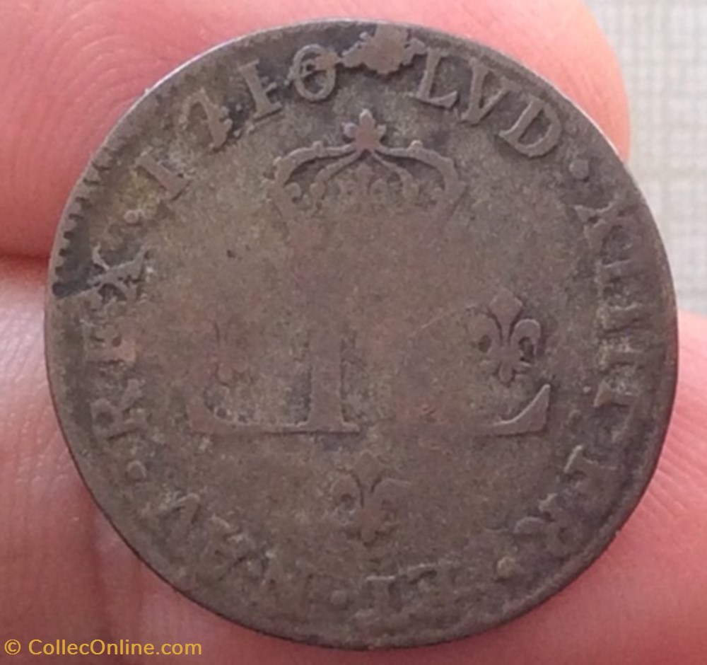 Pièce de XXX deniers Louis XIV 1710 D Lyon monnaies france a royales piece de xxx deniers louis xiv 1710 d lyon