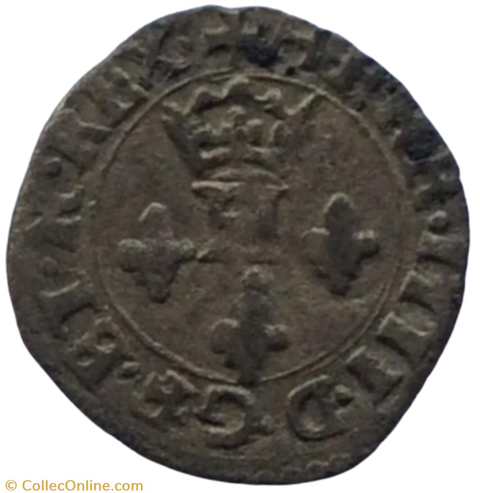 Liard au H couronné Henri IIII 1600 étoile Chambéry monnaie france royale liard au h couronne henri iiii 1600 etoile chambery