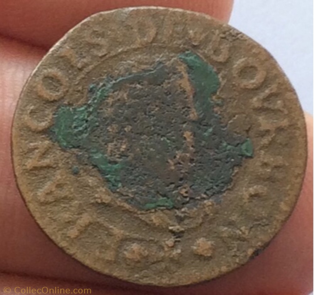 François de Bourbon conti double tournois type 2 1613 monnaie france feodale francois de bourbon conti double tournois type 2 1613