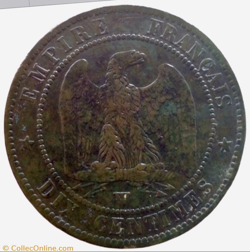 10 centimes Napoléon III 1857 W tête nue Lille monnaie france moderne 10 centimes napoleon iii 1857 w tete nue lille