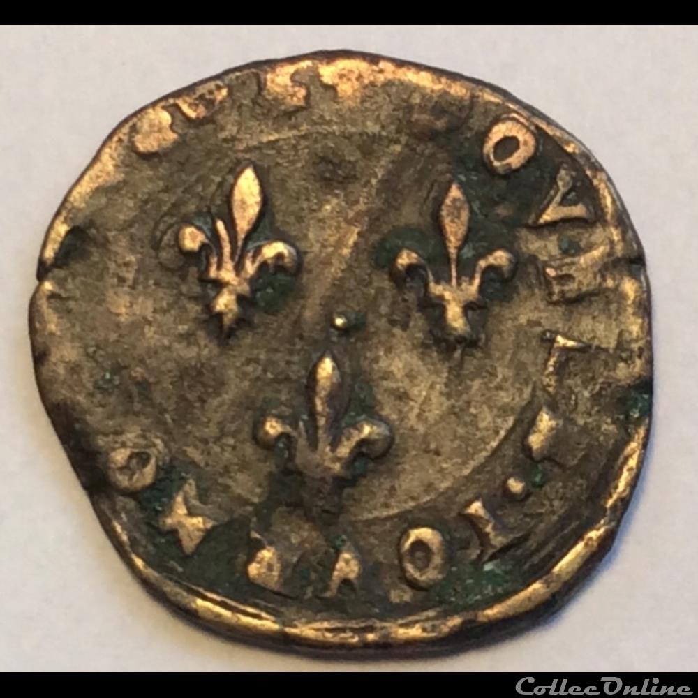 monnaie france royale double tournois 1594 i limoges henri iiii cgkl 198