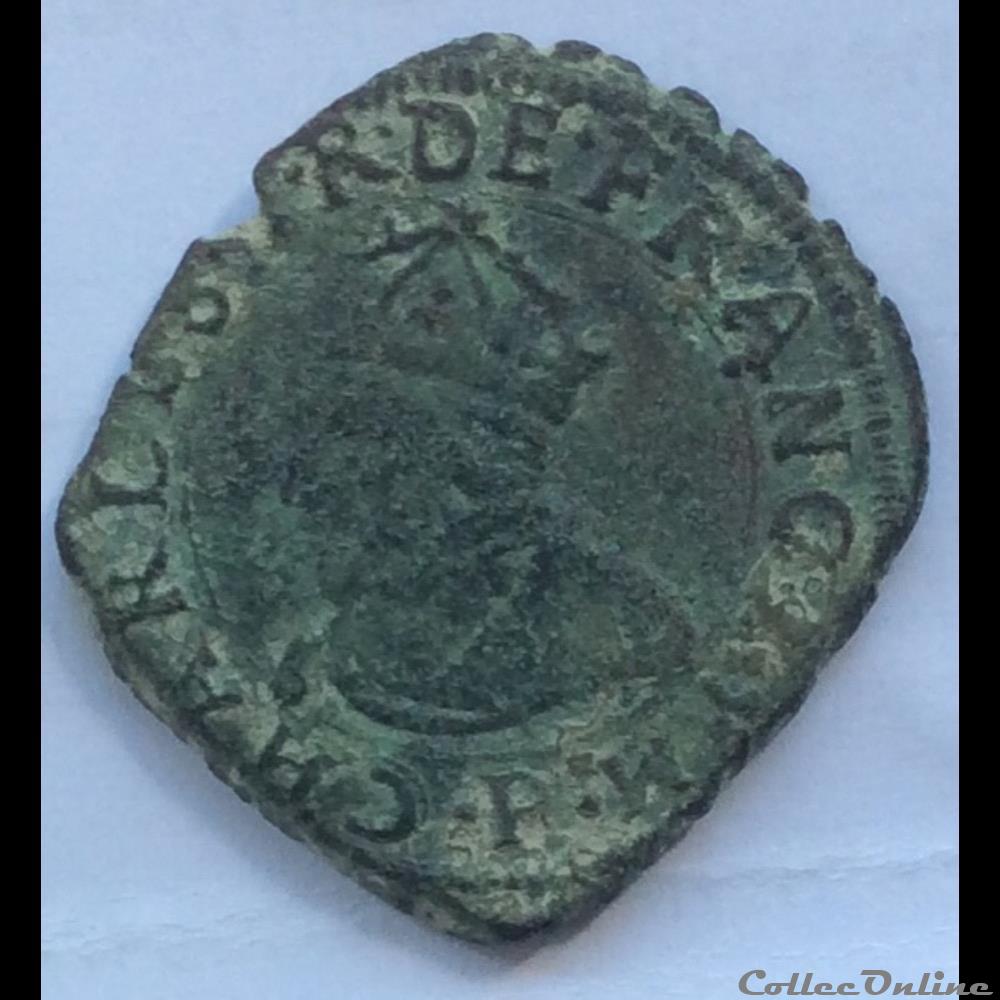 monnaie france royale double tournois charles x 1593 p dijon