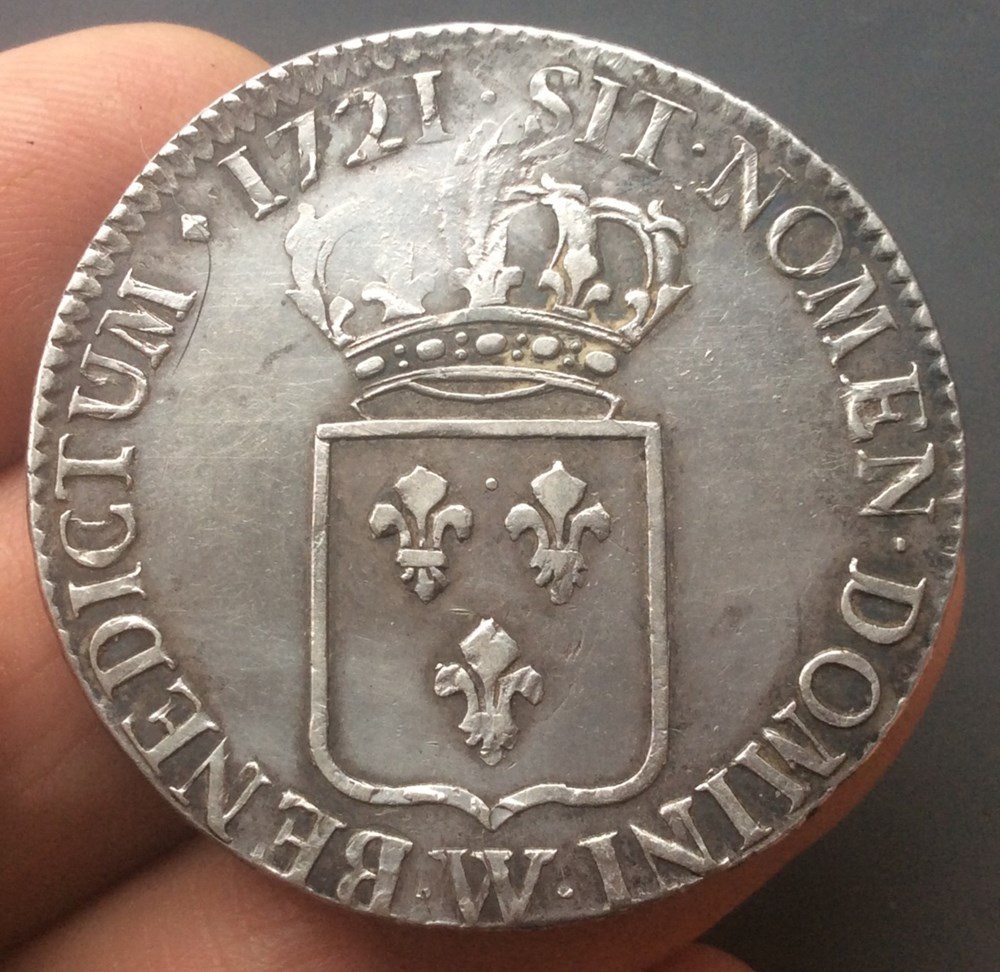 monnaies europe medievale royales ecu a ecu de france louis xv 1721 w lille