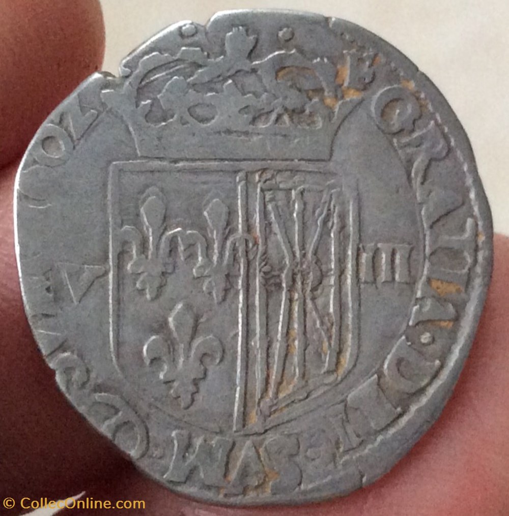 Huitième d’écu de Navarre Henri IIII 1602 Saint Palais monnaies europe medievale france royales huitieme d ecu de navarre henri iiii 1602 saint palais