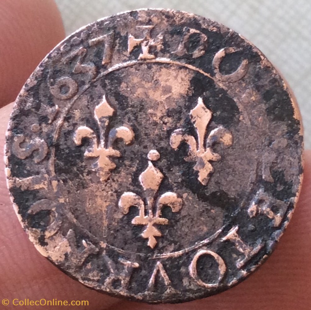 monnaies europe medievale a france royales double tournois louis xiii 1637 e tours
