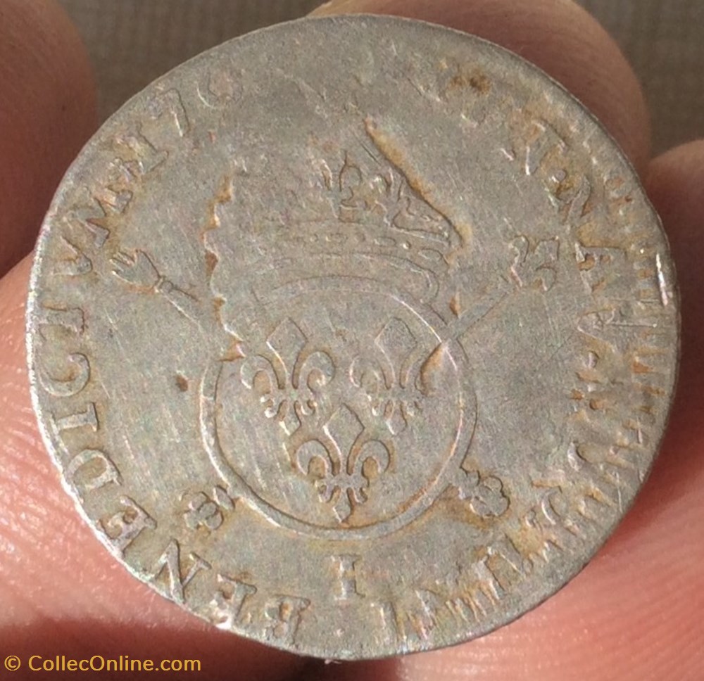 Douzième d’écu aux insignes Louis XIV 1702 I Limoges monnaies europe medievale france royales douzieme d ecu aux insignes louis xiv 1702 i limoges