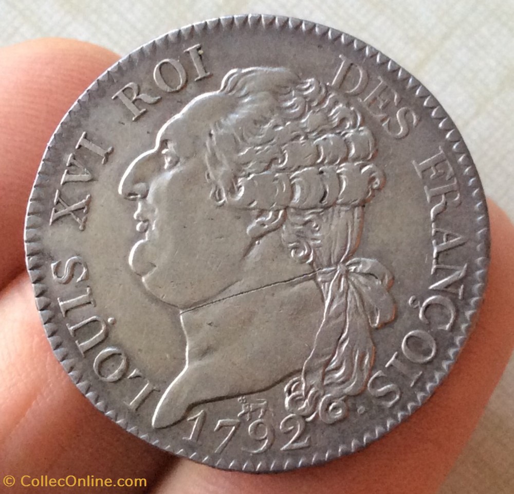 monnaies europe medievale france royales demi ecu au genie louis xvi 1792 a paris