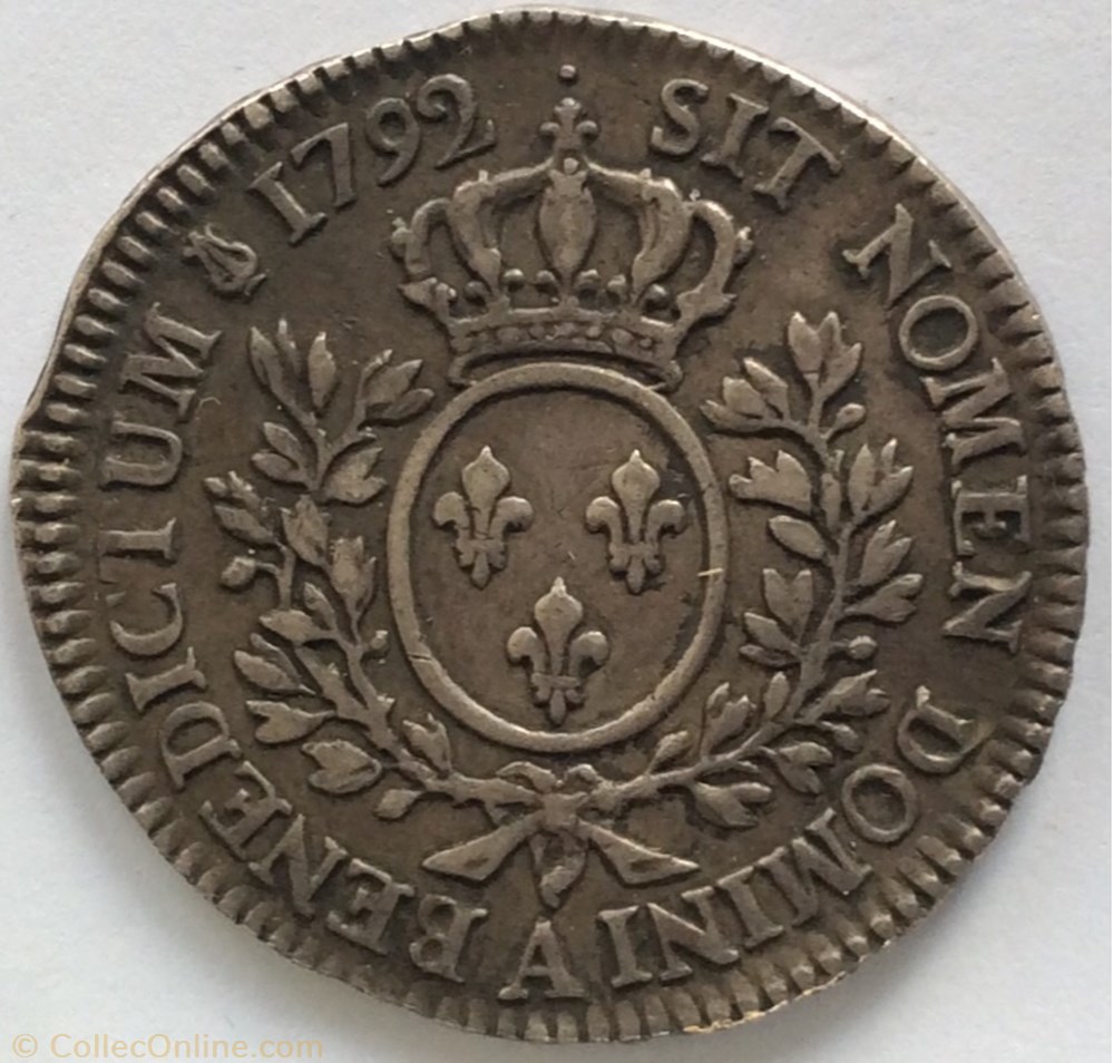 monnaie france royale demi ecu louis xvi 1792 a paris