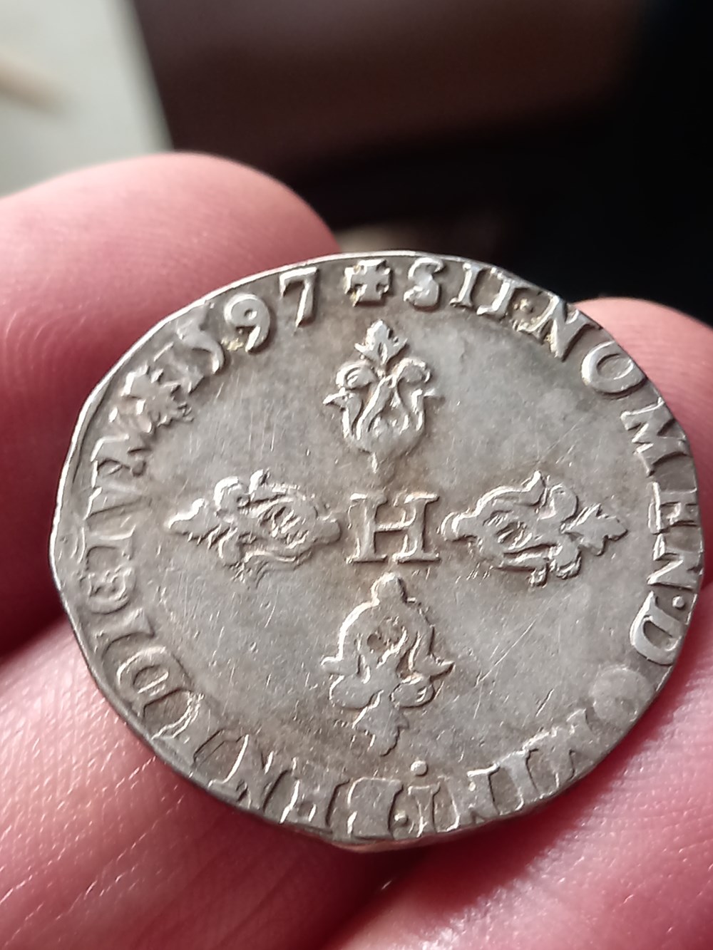 monnaies europe medievale france royales demi franc henri iiii 1597 s troyes