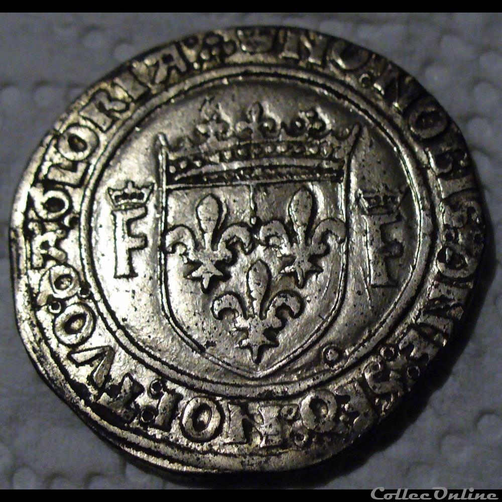 Teston, de François I 13e type n.d. Lyon monnaie france royale teston de francois i 13e type n d lyon