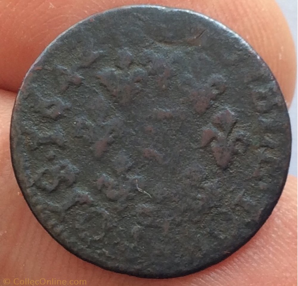 Double tournois Maximilien III de Béthune 1642 H type 5 monnaie france feodale double tournois maximilien iii de bethune 1642 h type 5