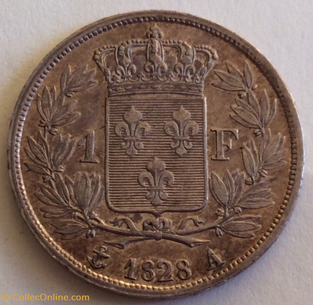 1 franc Charles X 1828 A Paris monnaies monde france 1 franc charles x 1828 a paris