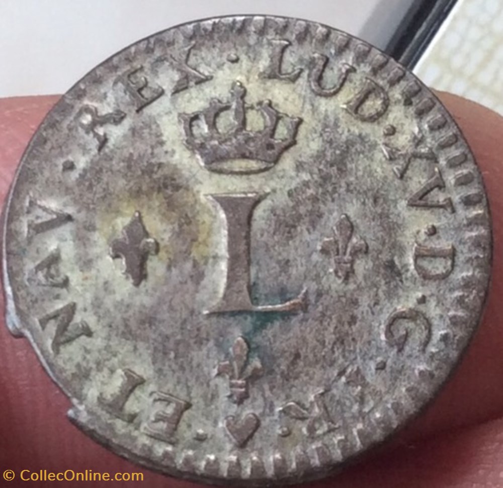 sol en billon Louis XV 1740 BB Strasbourg monnaies europe medievale france royales sol en billon louis xv 1740 bb strasbourg
