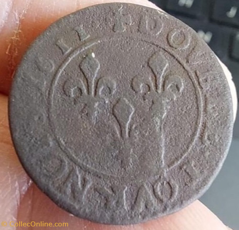 Double tournois Louis XIII 1611 K Bordeaux monnaies europe medievale france royales double tournois louis xiii 1611 k bordeaux
