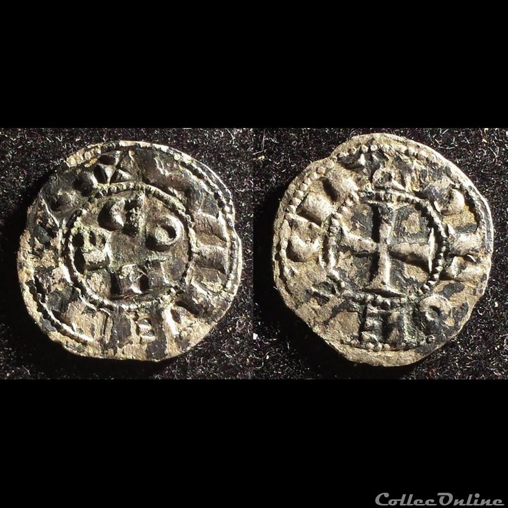 Denier Guillermin ( Guillaume IV de Forcalquier ) monnaie france feodale denier guillermin guillaume iv de forcalquier