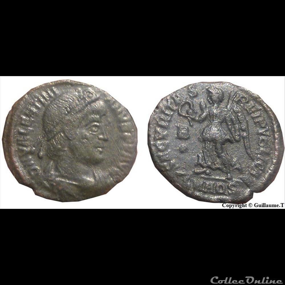 SMAQS - B/. dans le champ à gauche - Nummus monnaie antique romaine smaqs b dans le champ a gauche nummus