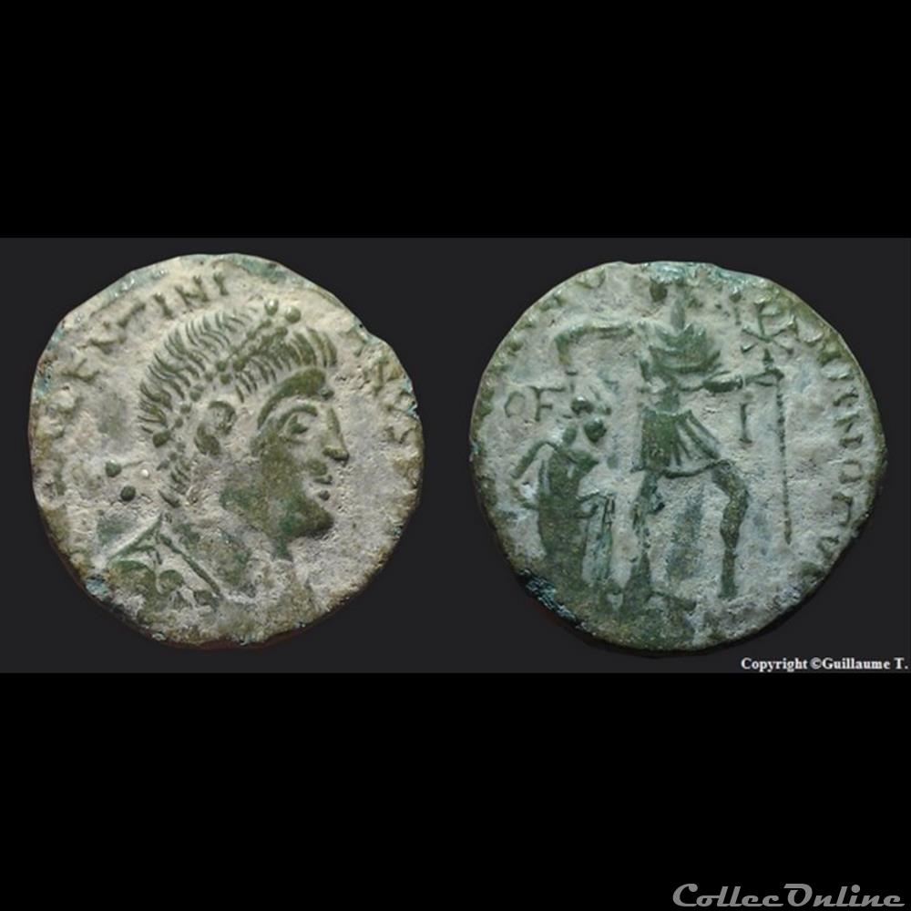 CONST - OF/I dans le champ - Nummus monnaie antique romaine const of i dans le champ nummus