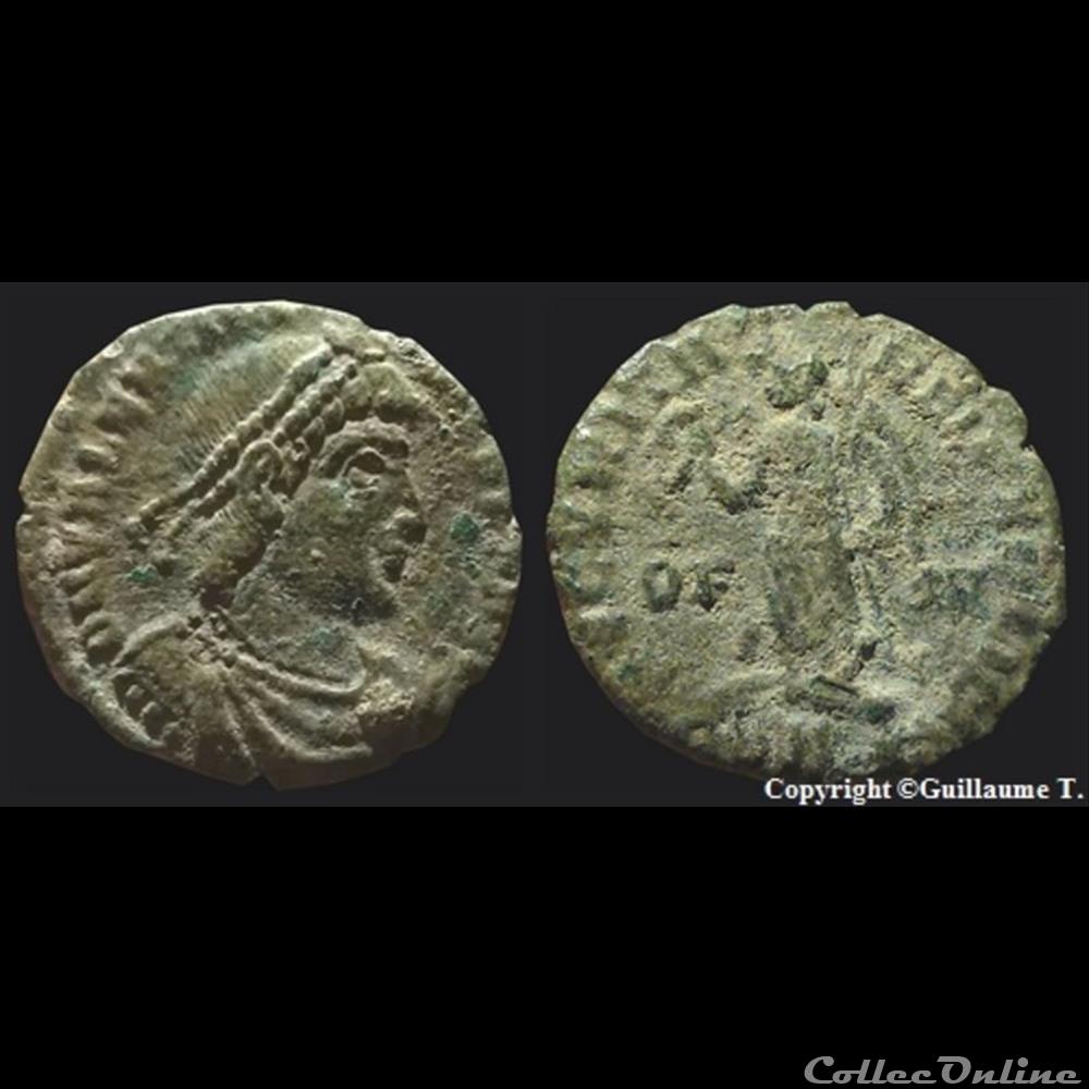 CON* - OF / III dans le champ - Nummus monnaie antique romaine con of iii dans le champ nummus