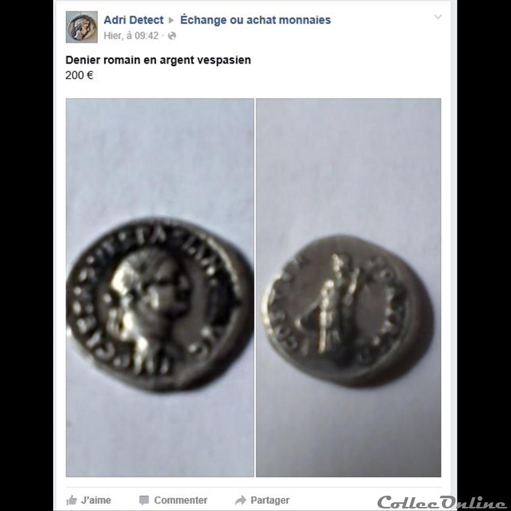 Vespasien - Denier monnaie antique romaine vespasien denier