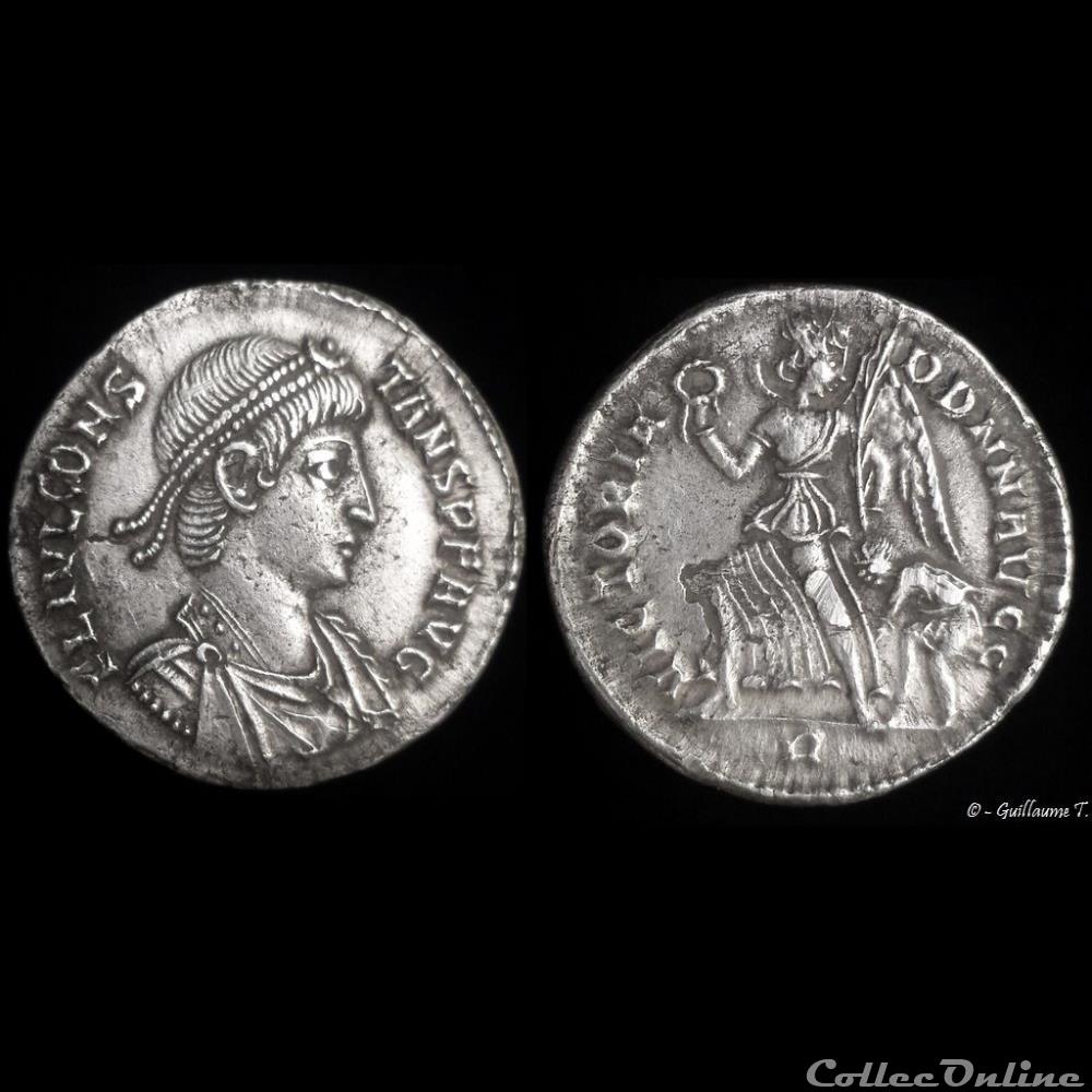 monnaie antique romaine constans silique lourde ou argenteus