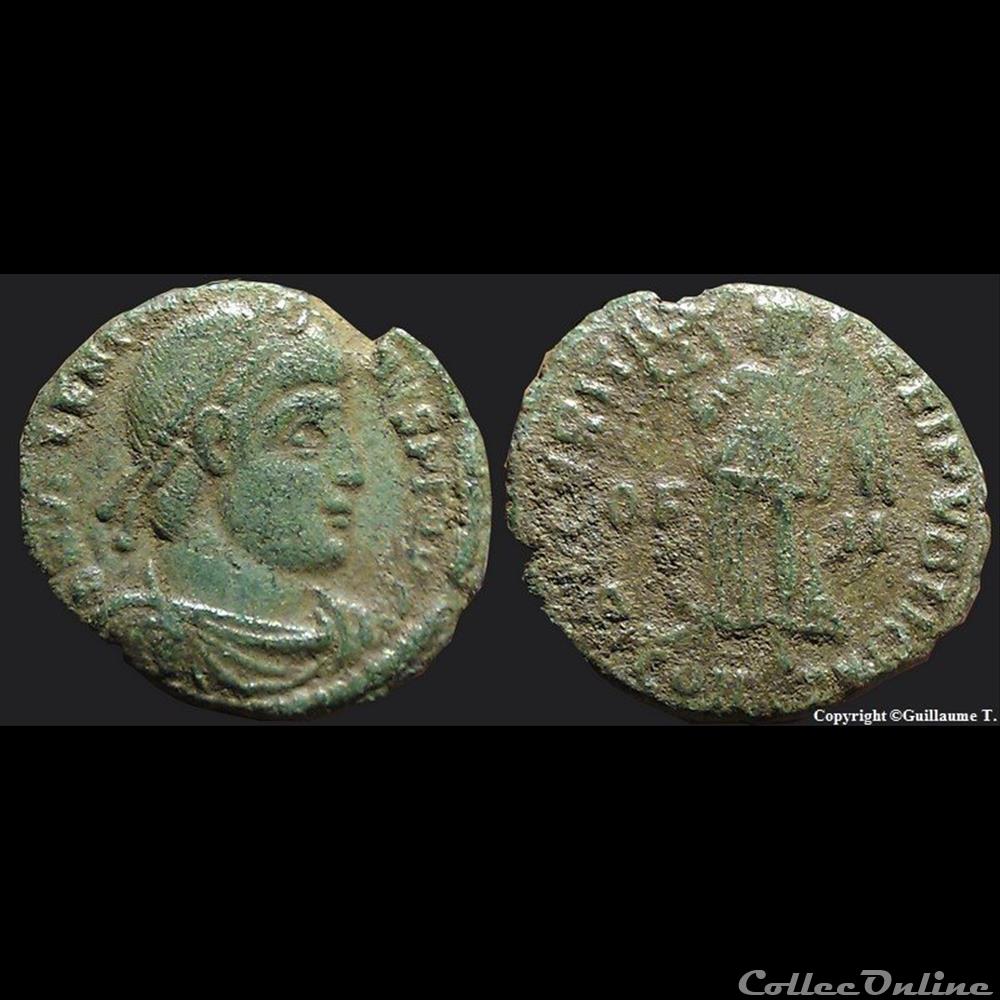 CONST - OF / II dans le champ - Nummus monnaie antique romaine const of ii dans le champ nummus