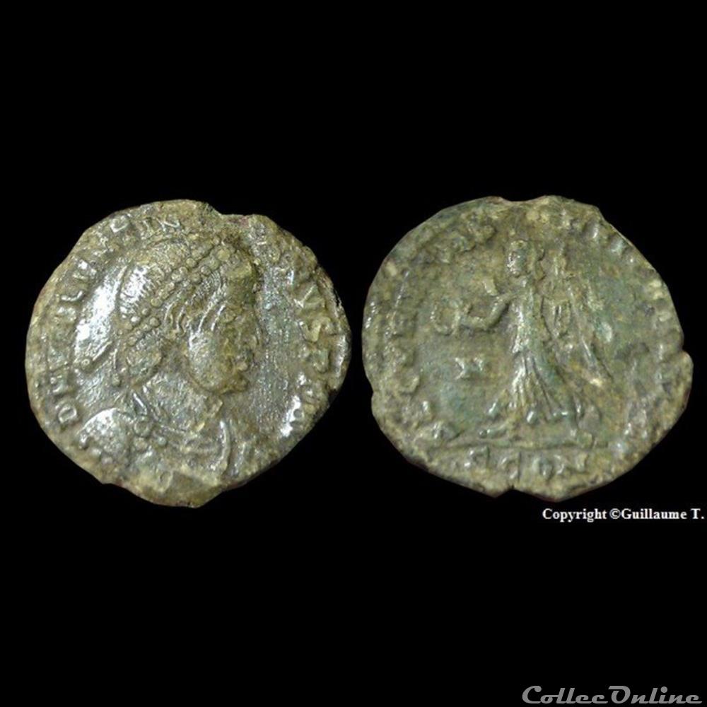 monnaie antique romaine scon n dans le champ a gauche nummus