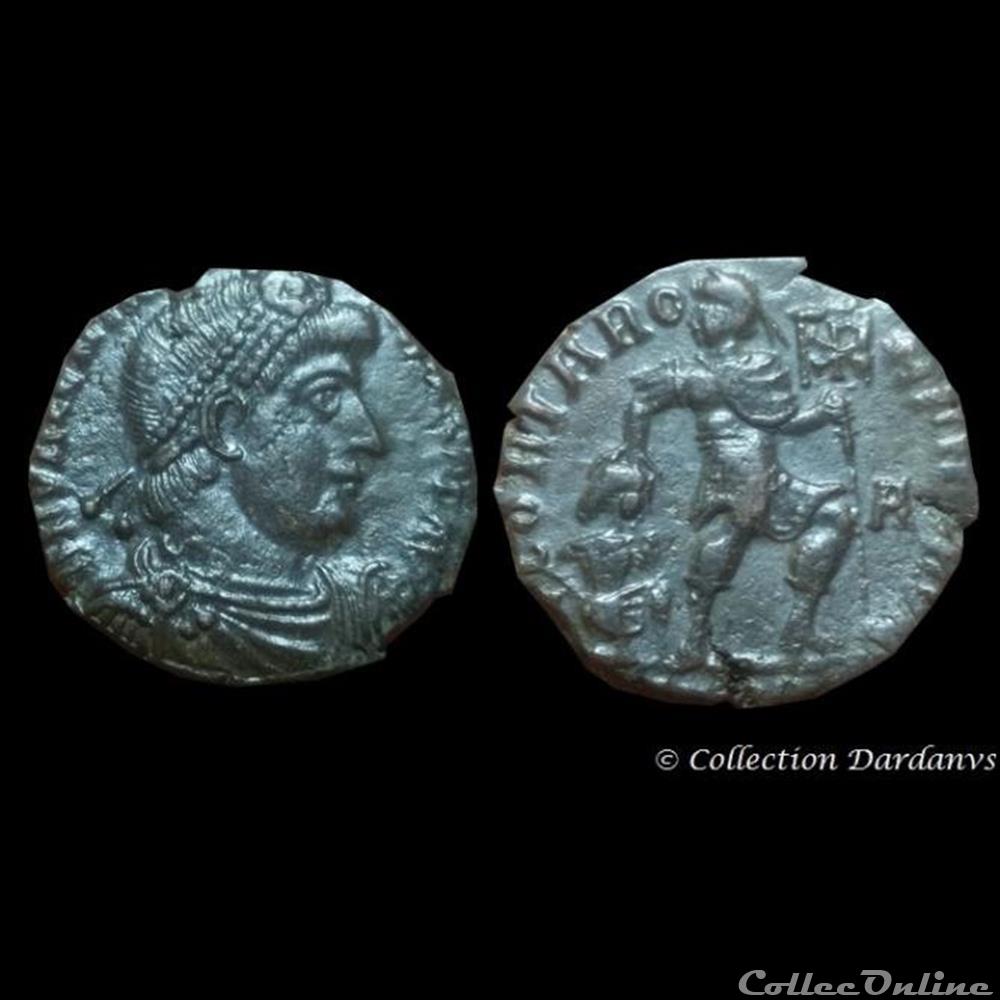 monnaie antique romaine smaq a dans le champ nummus