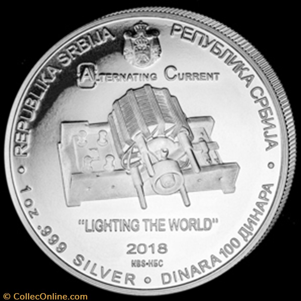 2018 NIKOLA TESLA : ALTERNATING CURRENT monnaie 2018 nikola tesla alternating current