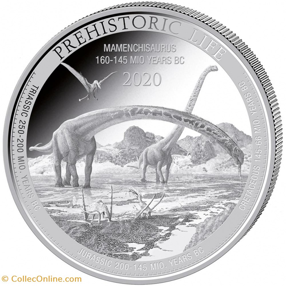 2020 PREHISTORIC LIFE : MAMENCHISAURUS monnaie 2020 prehistoric life mamenchisaurus
