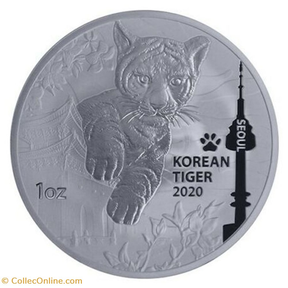 monnaie 2020 korean tiger