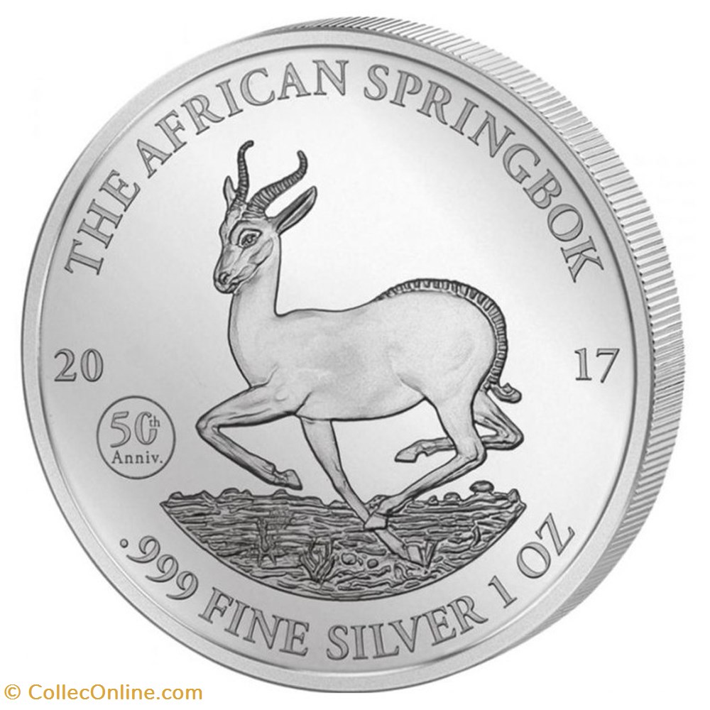 2017 THE AFRICAN SPRINGBOK ( 50TH ANNIVERSARY ) monnaie 2017 the african springbok 50th anniversary
