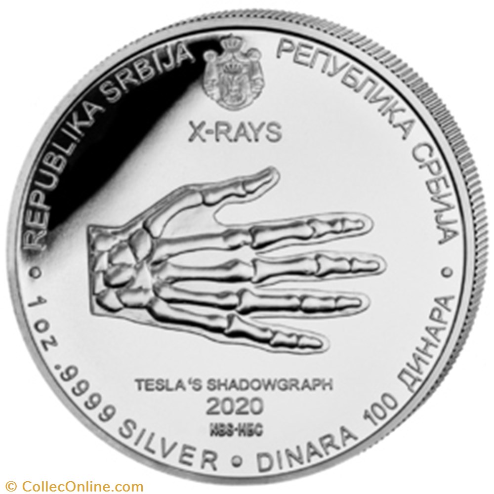 2020 NIKOLA TESLA : X RAYS monnaie 2020 nikola tesla x rays