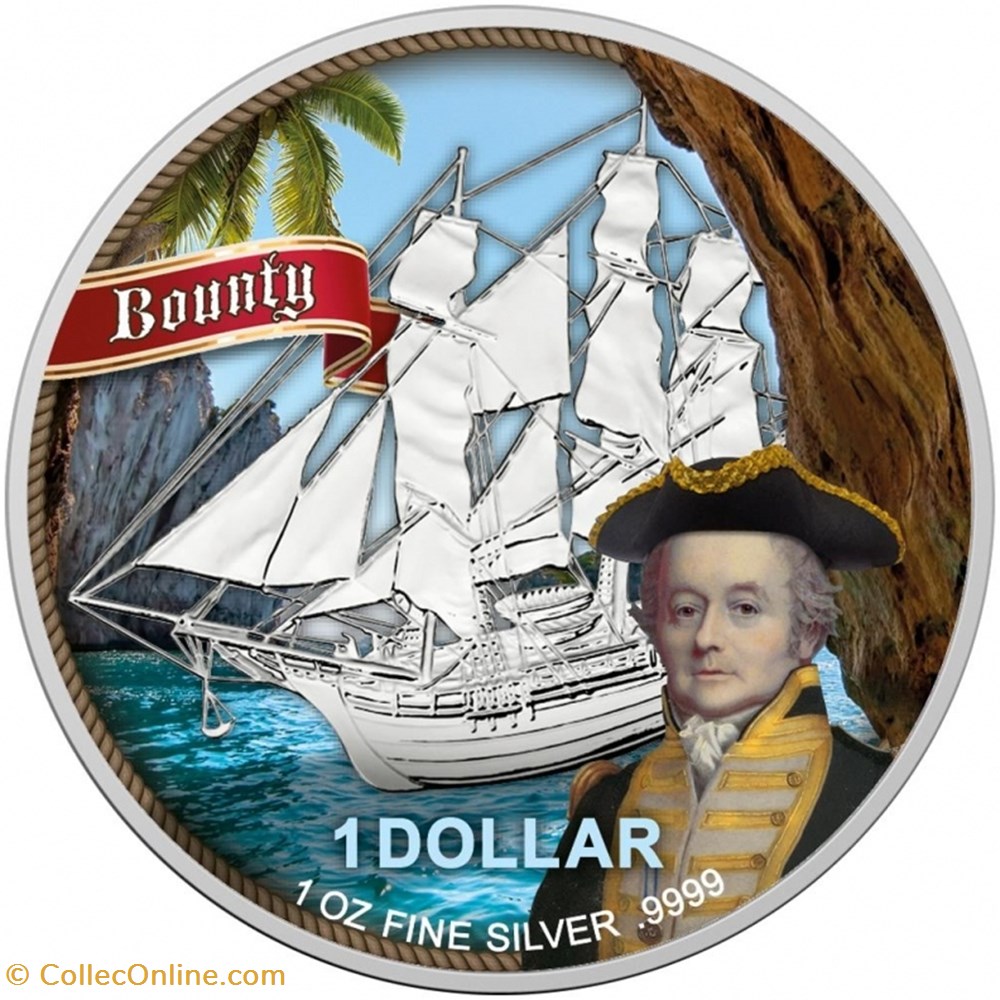 2021 BOUNTY : WILLIAM BLIGH COLOR monnaies 2021 bounty william bligh color