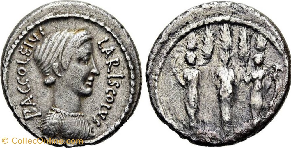 RRC 486/1 P. Accoleius Lariscolus coins ancient to romans imperial and republican rrc 486 1 p accoleius lariscolus