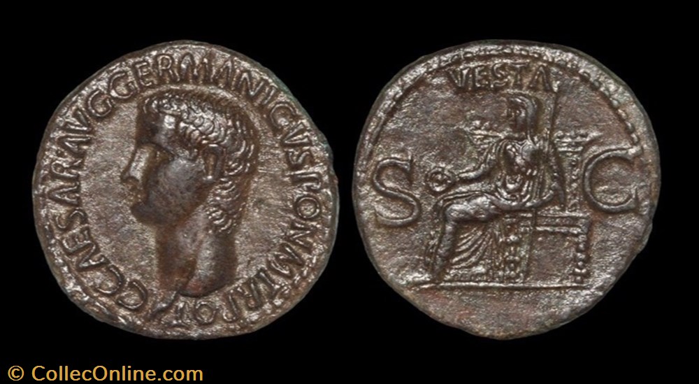 RCV 1803 - Caligula AE As coins ancient to romans imperial and republican rcv 1803 caligula ae as
