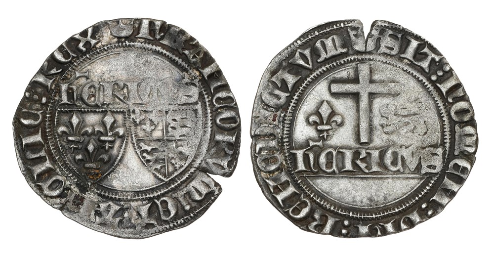 France, 1422-49 Henry of Lancaster, AR Blanc, Paris coins european medieval to royal france 1422 49 henry of lancaster ar blanc paris