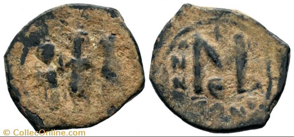 Arab-Byzantine Fals, 7th century AD coins islamic to arab byzantine fals 7th century ad