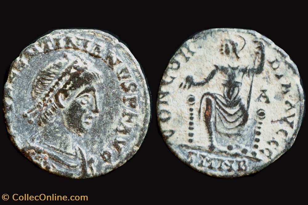 RCV 20299 Valentinian II. AE3 Nummus, Nicomedia 379-83 AD coins ancient to romans imperial and republican rcv 20299 valentinian ii ae3 nummus nicomedia 379 83 ad
