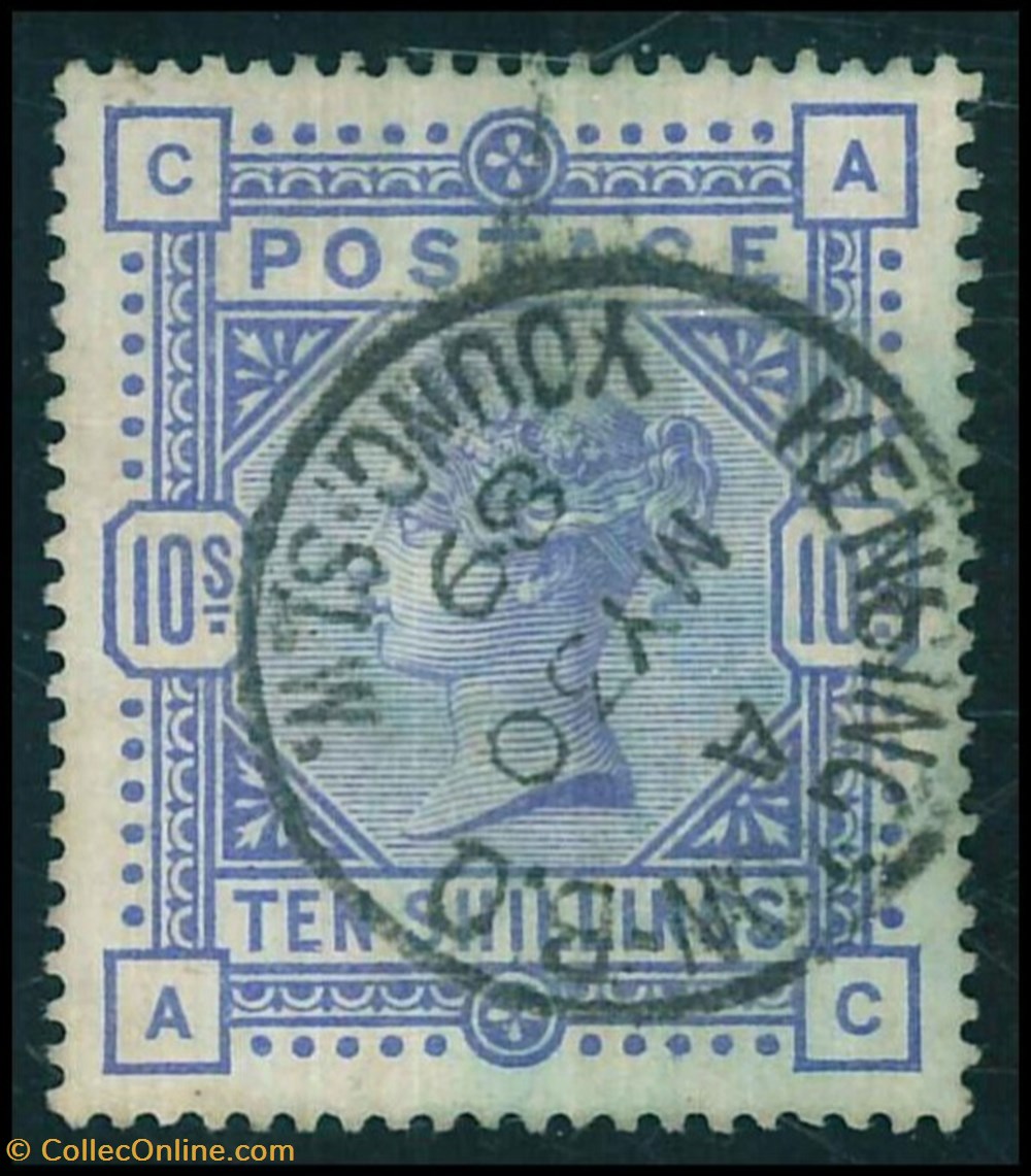 SG 183 Ten Shillings, Ultramarine. stamps europe united kingdom sg 183 ten shillings ultramarine