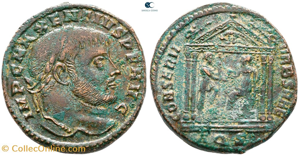 RCV 14992 Maxentius AVG, 306-12 AD. Billon follis, Aqueila 307 AD coins ancient to romans imperial and republican rcv 14992 maxentius avg 306 12 ad billon follis aqueila 307 ad