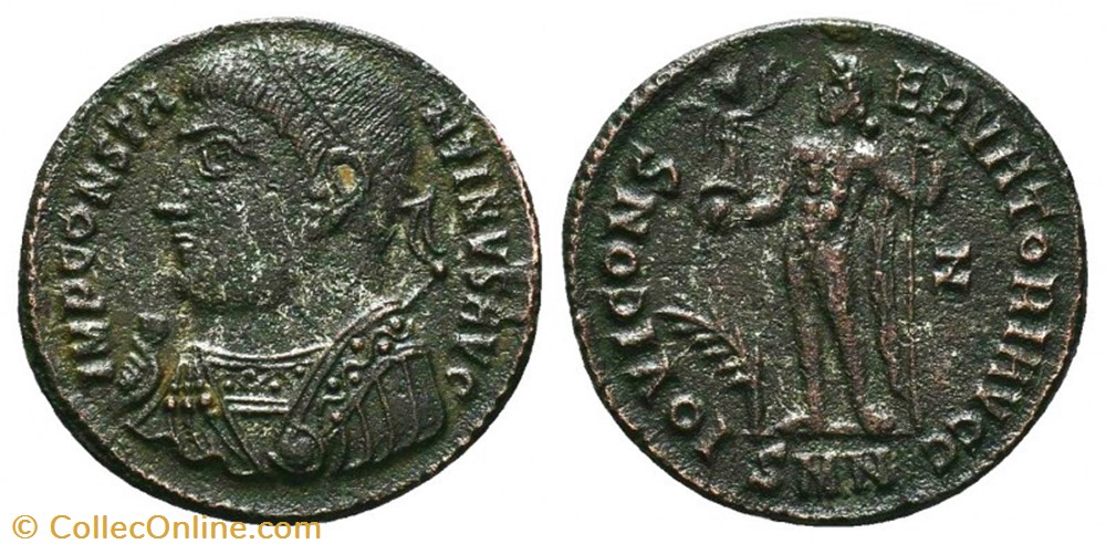 RCV 15966 Constantine I, BI Follis, Nicomedia 317-18 AD. coins ancient to roman republican imperial rcv 15966 constantine i bi follis nicomedia 317 18 ad