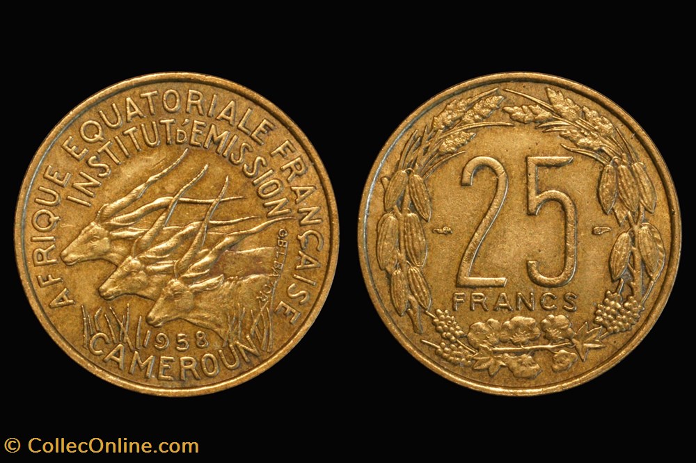 Cameroun - 1958 25 Francs coin world cameroon cameroun 1958 25 francs