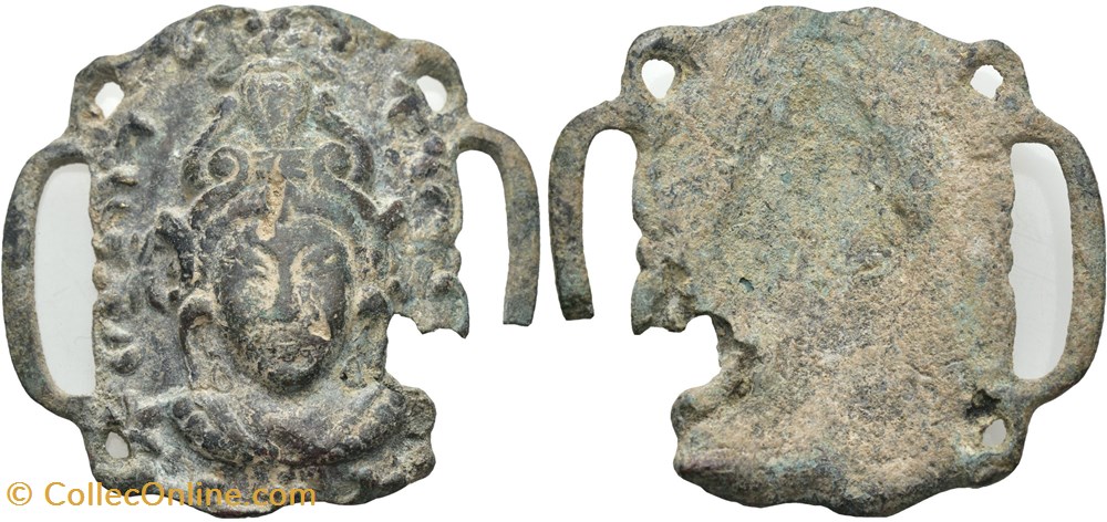 art antiquities archaeology europe uncertain applique likely indian asura deva
