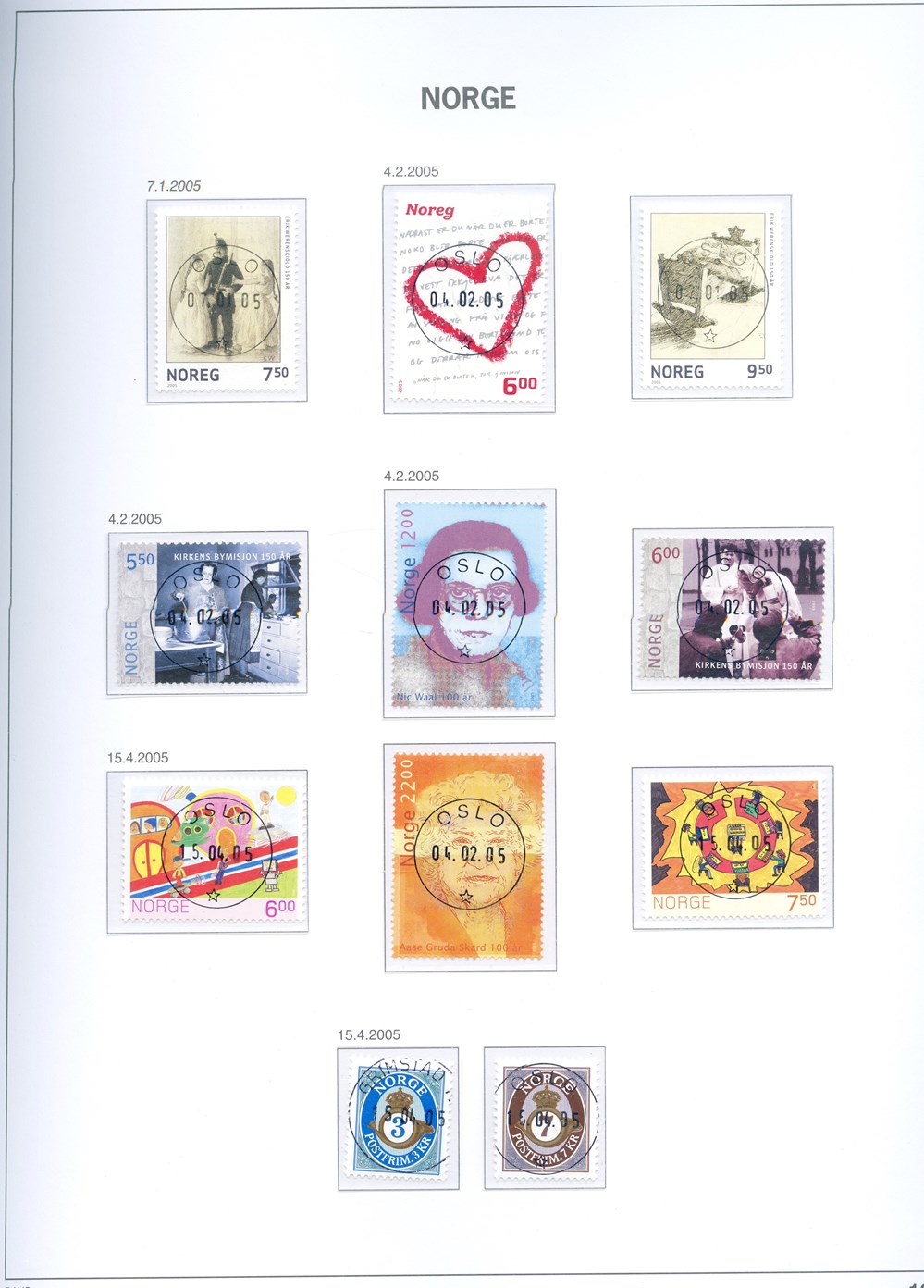 stamps europe norway 1990 2007 used collection