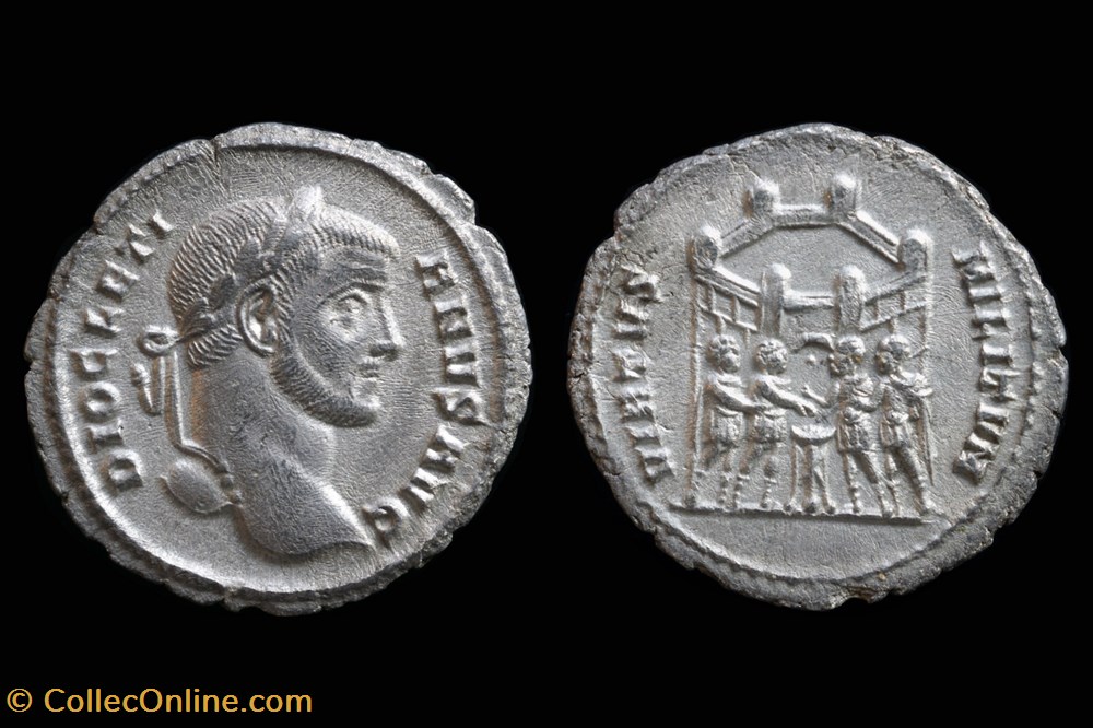coins ancient to romans imperial and republican rcv 12617 diocletian argenteus siscia 294 95 ad