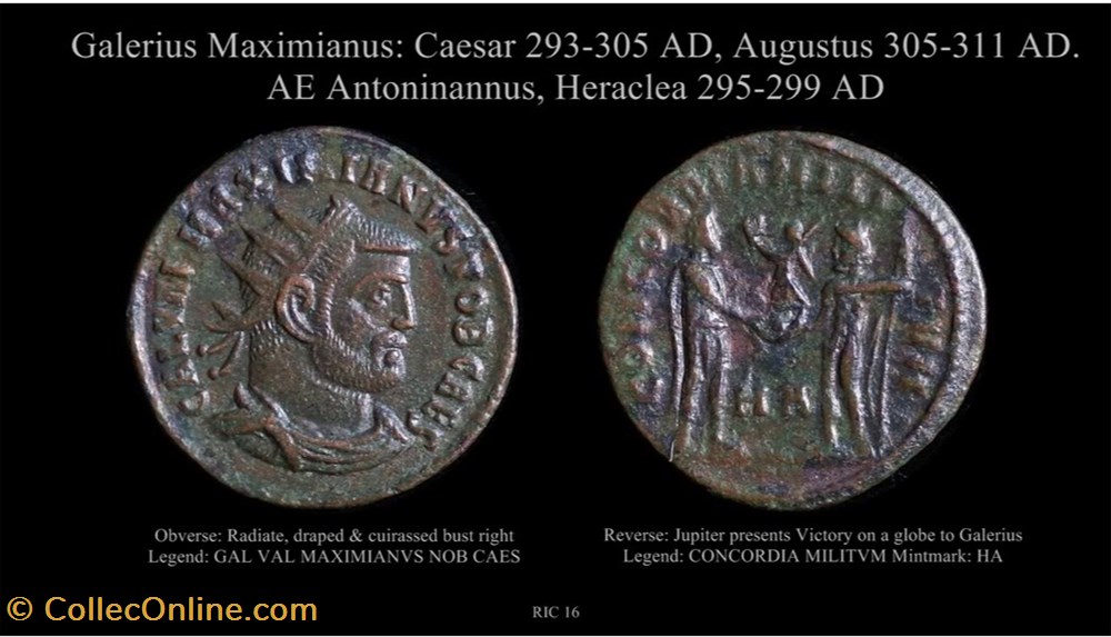 coins antique roman republican imperial rcv 14294 galerius bi antoninanus