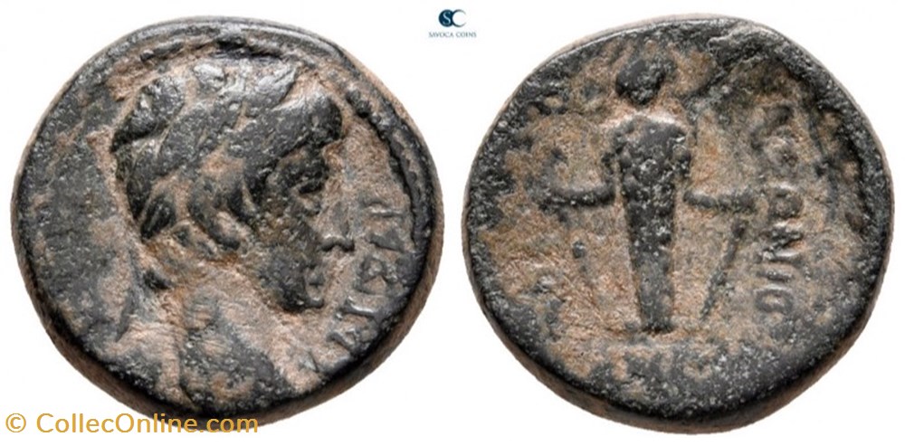 coins ancient to romans provincial rpc i 3130 gaius caesar ae15 of apameia phrygia ca 5 bc