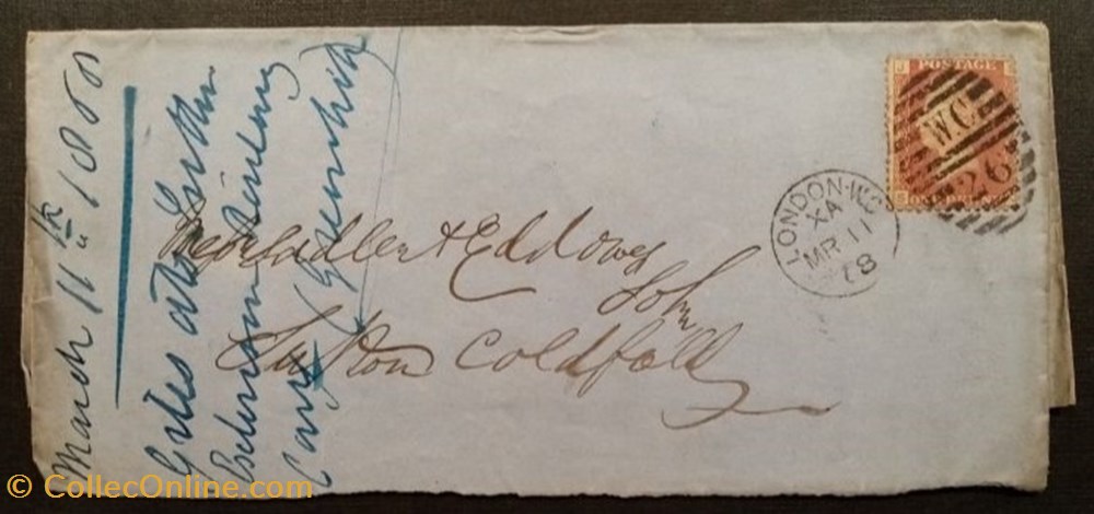 postcards europe united kingdom 4 england letters 1878 one penny red